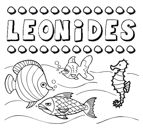 Desenhos do nome Leónides para imprimir e colorir com as crianças