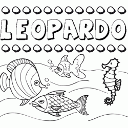 Desenhos do nome Leopardo para imprimir e colorir com as crianças