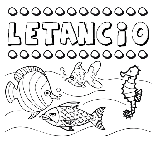 Desenhos do nome Letancio para imprimir e colorir com as crianças