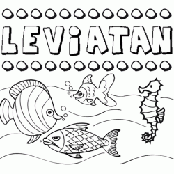 Desenhos do nome Leviatán para imprimir e colorir com as crianças