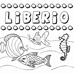 Desenhos do nome Liberio para imprimir e colorir com as crianças