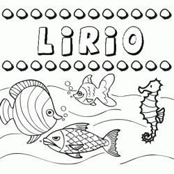Desenhos do nome Lirio para imprimir e colorir com as crianças