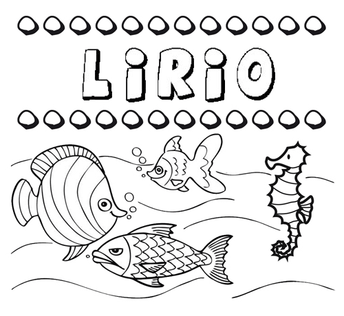 Desenhos do nome Lirio para imprimir e colorir com as crianças