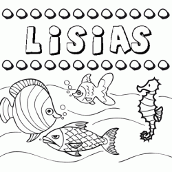 Desenhos do nome Lisias para imprimir e colorir com as crianças