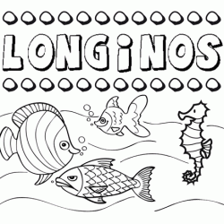 Desenhos do nome Longinos para imprimir e colorir com as crianças