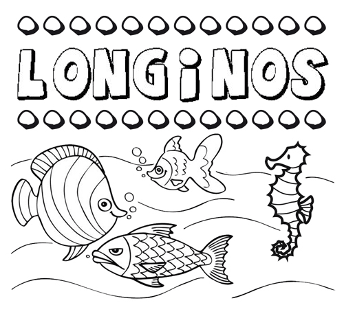 Desenhos do nome Longinos para imprimir e colorir com as crianças