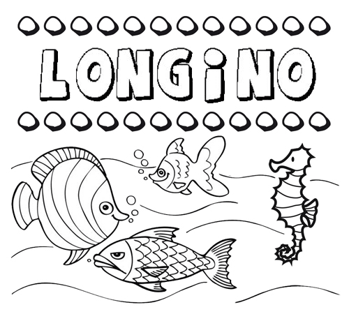 Desenhos do nome Longino para imprimir e colorir com as crianças