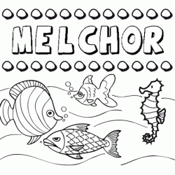 Desenhos do nome Melchor para imprimir e colorir com as crianças