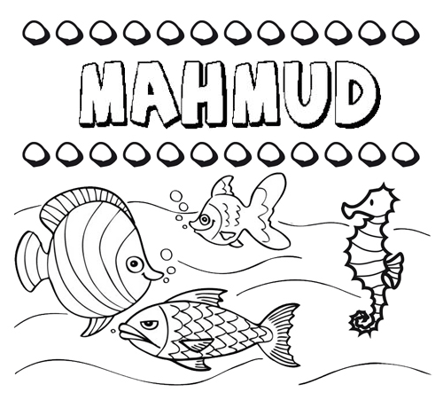 Desenhos do nome Mahmud para imprimir e colorir com as crianças