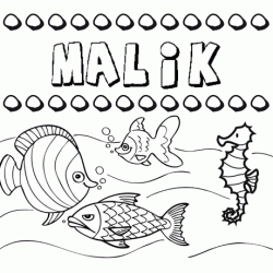 Desenhos do nome Malik para imprimir e colorir com as crianças