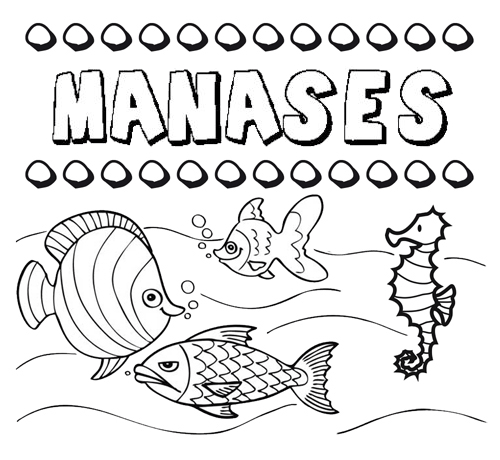 Desenhos do nome Manasés para imprimir e colorir com as crianças