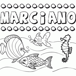 Desenhos do nome Marciano para imprimir e colorir com as crianças