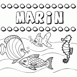 Desenhos do nome Marín para imprimir e colorir com as crianças