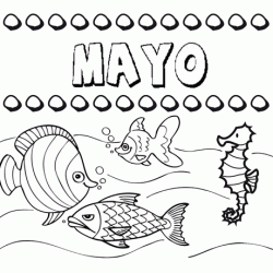 Desenhos do nome Mayo para imprimir e colorir com as crianças