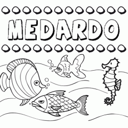 Desenhos do nome Medardo para imprimir e colorir com as crianças