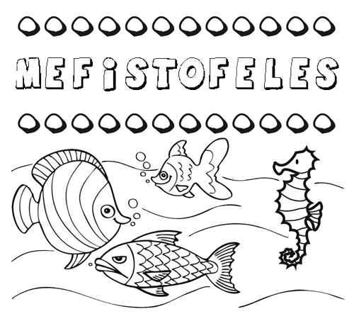 Desenhos do nome Mefistófeles para imprimir e colorir com as crianças