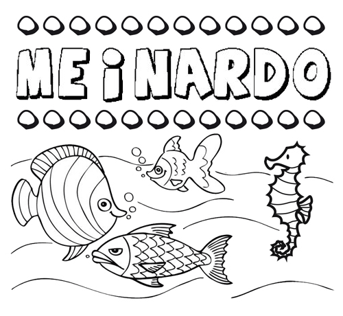Desenhos do nome Meinardo para imprimir e colorir com as crianças