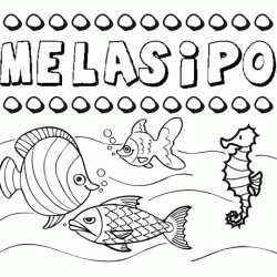 Desenhos do nome Melasipo para imprimir e colorir com as crianças
