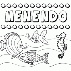 Desenhos do nome Menendo para imprimir e colorir com as crianças