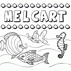 Desenhos do nome Melcart para imprimir e colorir com as crianças