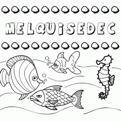 Desenhos do nome Melquisedec para imprimir e colorir com as crianças