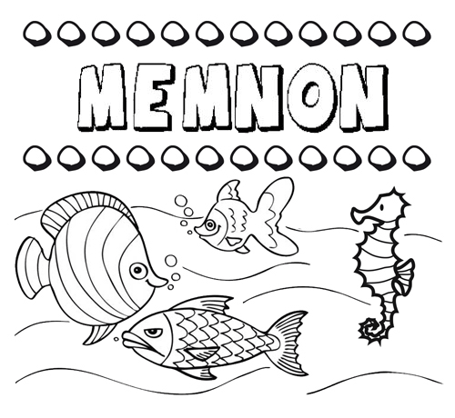 Desenhos do nome Memnón para imprimir e colorir com as crianças