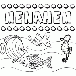 Desenhos do nome Menahem para imprimir e colorir com as crianças