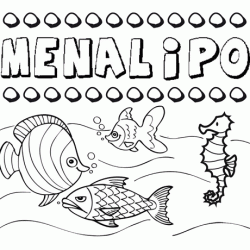 Desenhos do nome Menalipo para imprimir e colorir com as crianças