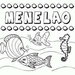 Desenhos do nome Menelao para imprimir e colorir com as crianças