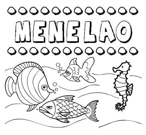 Desenhos do nome Menelao para imprimir e colorir com as crianças