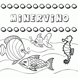 Desenhos do nome Minervino para imprimir e colorir com as crianças