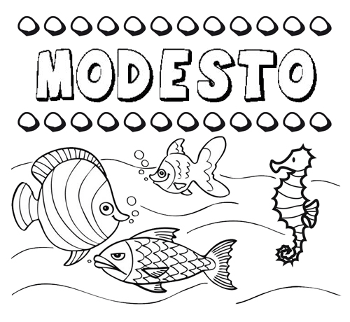 Desenhos do nome Modesto para imprimir e colorir com as crianças