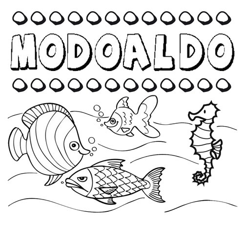 Desenhos do nome Modoaldo para imprimir e colorir com as crianças
