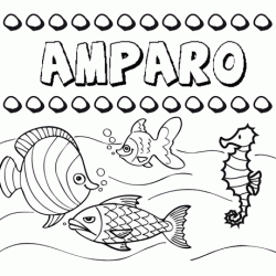 Desenhos do nome Amparo para imprimir e colorir com as crianças