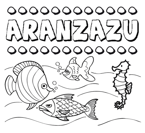 Desenhos do nome Aránzazu para imprimir e colorir com as crianças