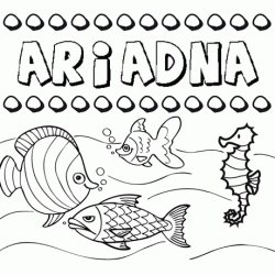 Desenhos do nome Ariadna para imprimir e colorir com as crianças