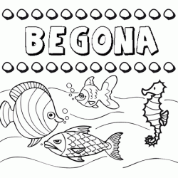 Desenhos do nome Begoña para imprimir e colorir com as crianças