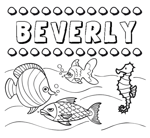 Desenhos do nome Beverly para imprimir e colorir com as crianças