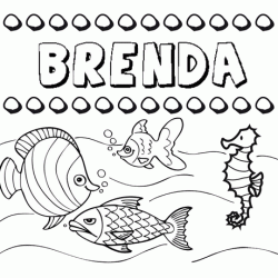Desenhos do nome Brenda para imprimir e colorir com as crianças