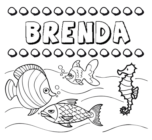 Desenhos do nome Brenda para imprimir e colorir com as crianças