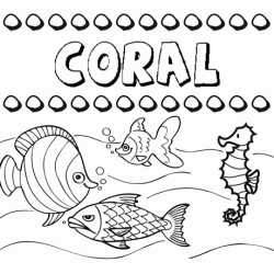Desenhos do nome Coral para imprimir e colorir com as crianças
