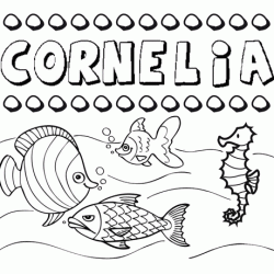 Desenhos do nome Cornelia para imprimir e colorir com as crianças