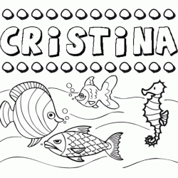Desenhos do nome Cristina para imprimir e colorir com as crianças