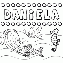 Desenhos do nome Daniela para imprimir e colorir com as crianças