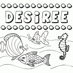 Desenhos do nome Desirée para imprimir e colorir com as crianças