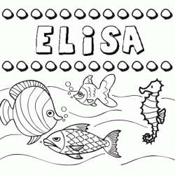 Desenhos do nome Elisa para imprimir e colorir com as crianças