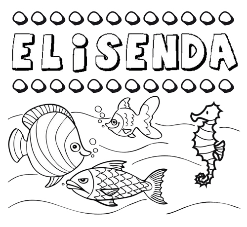 Desenhos do nome Elisenda para imprimir e colorir com as crianças