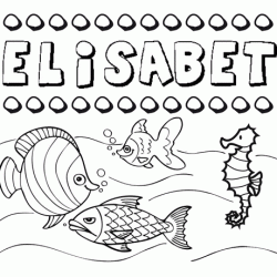 Desenhos do nome Elisabet para imprimir e colorir com as crianças