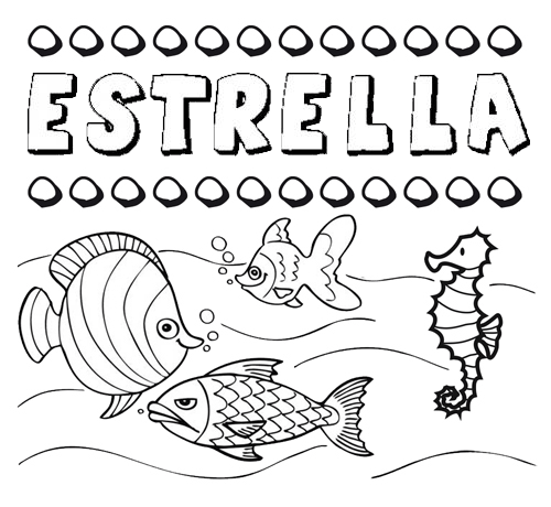 Desenhos do nome Estrella para imprimir e colorir com as crianças