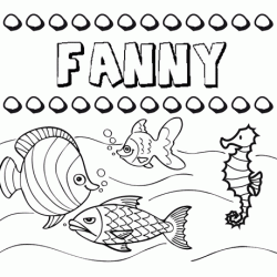 Desenhos do nome Fanny para imprimir e colorir com as crianças